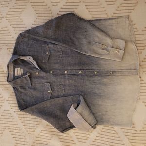 Tommy Bahama Men's Large Blue Ombre` Long Sleeve Shirt